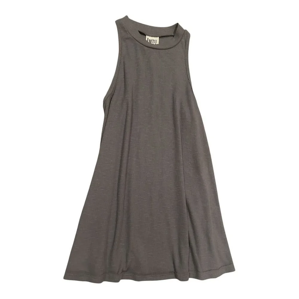 Free People Mock Me Tank Top Gray Small